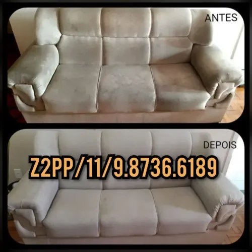 Limpeza de sofá e higienização de estofados