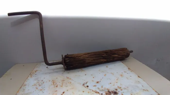 Rolo içador de poço antigo decoração rústica vintage
