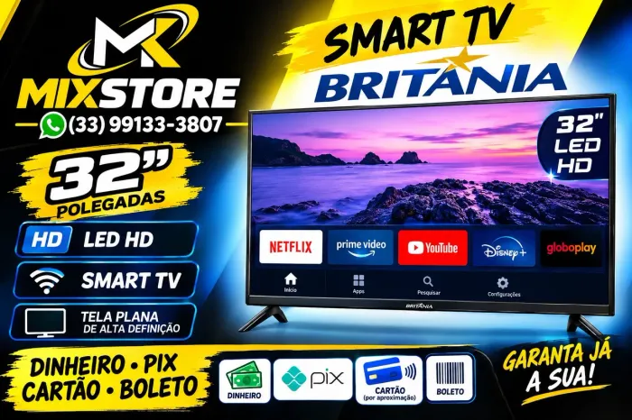 Tv HD 32 polegadas Britânia