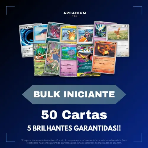 Lote com 50 Cartas Pokemon Oficial - SEM REPETIÇÃO, 5 BRILHANTES
