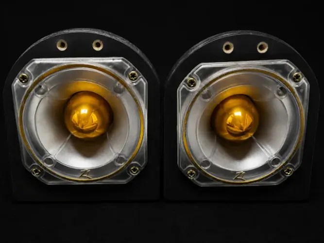 Super Tweeter Zetta Z1 C/ suporte Acrílico/dourado