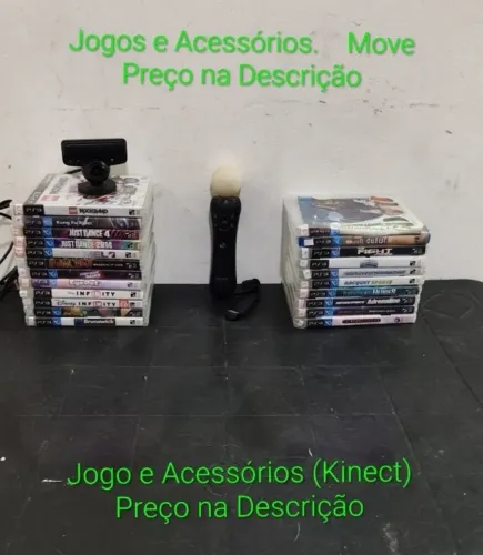 Jogos e Acessórios Move (Kinect) Ps3 - Ac cartão e Olx pay 