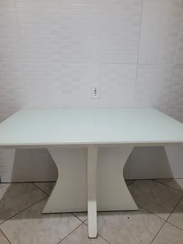 Mesa jantar tampo de vidro