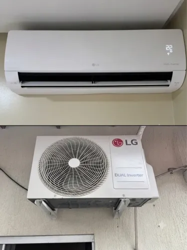 Ar Split LG Dual Inverter 12000 BTUS com Tubulação e suporte da condensadora até 2 mt