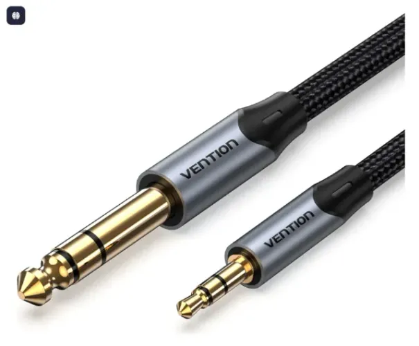 Cabo Audio P10 6.5mm X P2 3.5mm Estereo 10m Blindado Vention
