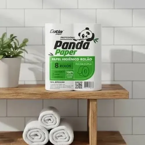 PAPEL HIEGIENICO PANDA ROLÃO FOLHA DUPLA C/8