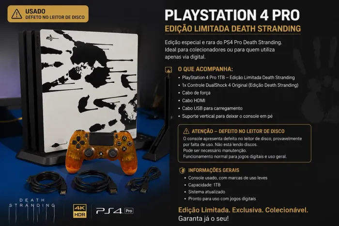PlayStation 4 Pro Edição limitada Death Stranding