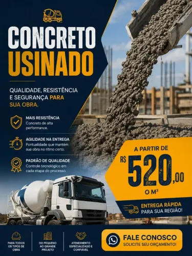 Concreto direto da usina 