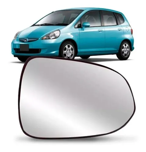 Lente Com Base Retrovisor Honda Fit 2003 a 2008 Esquerdo