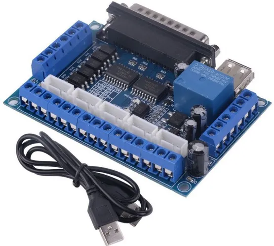COD-AM251  Placa Controlad Cnc 5 Eixos Breakout Acoplador Óptico Mach3 Arduino Automação
