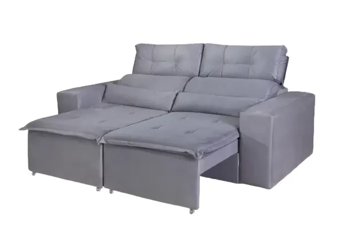 Sofá Retratil Reclinável 1,95m Turim OFERTA !!! r3