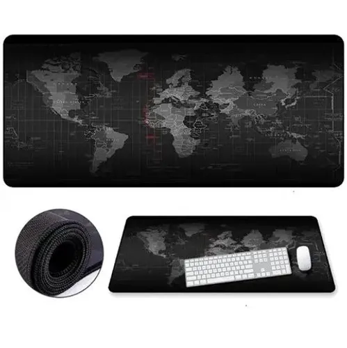 Mouse Pad Gamer Mapa Mundi 80x30CM Escritório