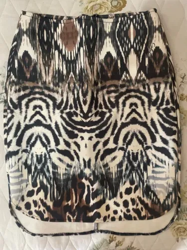 Saia Zebra Estampa Animal Print - Colcci