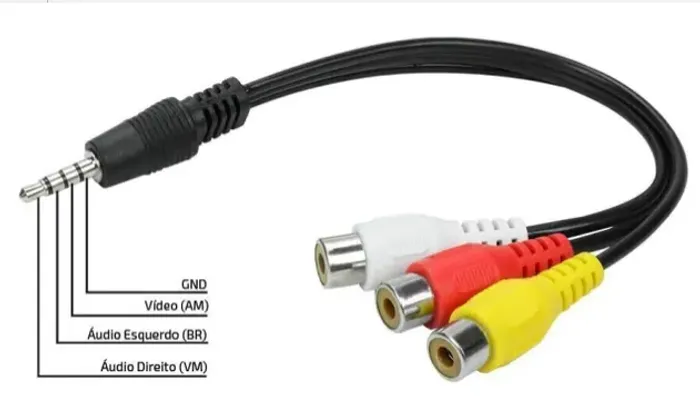 Adaptador Plug 2 RCA Fêmea para P2 Macho Estéreo P2 X 2 rca femea LE-5508 