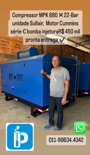 Compressores diesel novos e usados