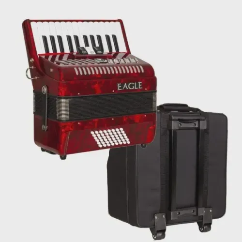 Acordeon Eagle 48 Baixos Vermelho
