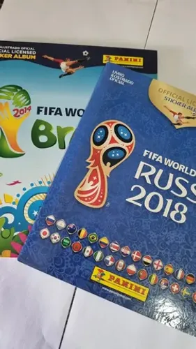 2 Álbuns *Completos* da Copa do Mundo de 2014 (Capa Dura) e 2018