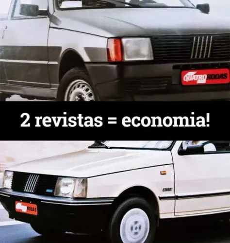 Fiat Uno Mille e Prêmio - Kit promocional - 2 revistas Quatro Rodas