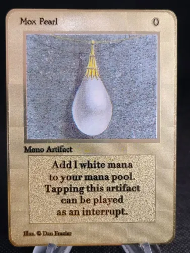 Mox Pearl (Carta Customizada de Metal) Magic The Gathering