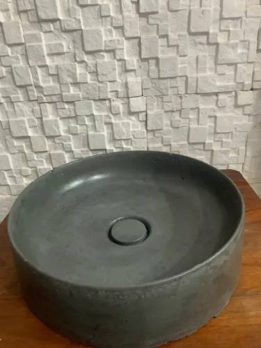 Cuba de Concreto Cinza para Banheiro