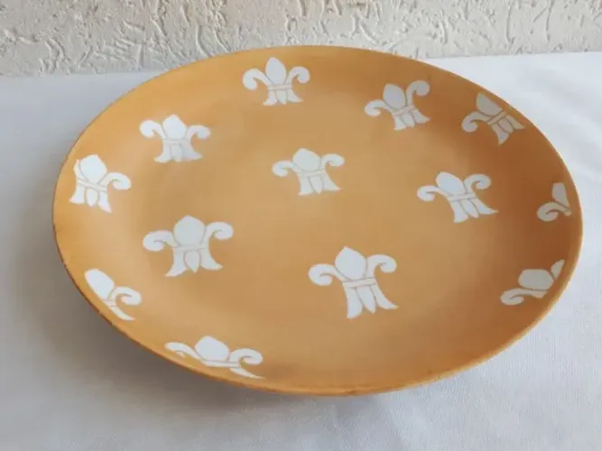 Prato Fruteira Saladeira Rústica Em Cerâmica 30 Cm Mostarda 