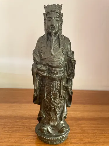 Estátua do Deus Chinês da Riqueza (Caishen) - Prosperidade e Fortuna