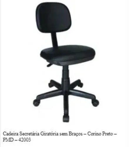 Cadeira Secretária Giratória Preta - Conforto e Praticidade