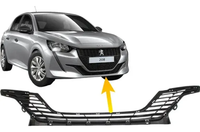 Grade Inferior Parachoque Peugeot 208 2021 2022 2023