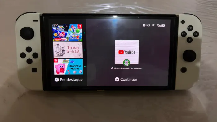 Nintendo Switch Desbloqueado Oled Branco 64Gb