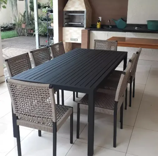 MESA ALUMÍNIO RIPADO