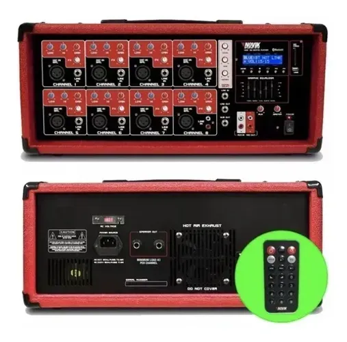 Cabeçote Amp Novik Nvk-8500bt Mesa De Som Bluetooth 1000w