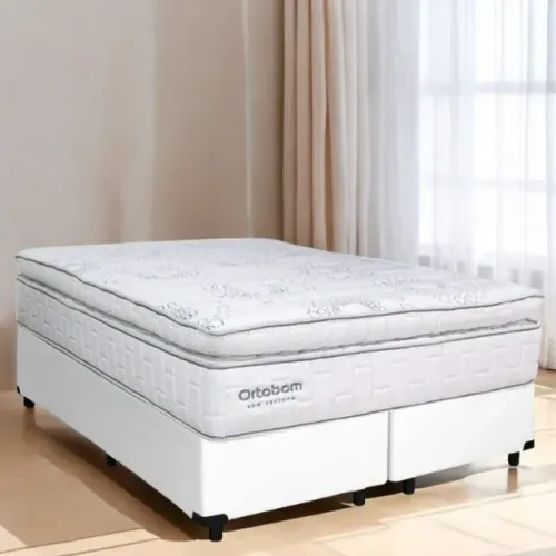 quarto cama colchao queen ortobom 