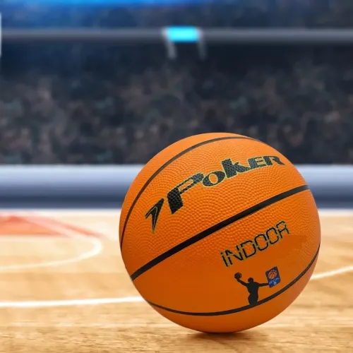 Bola de Basquete Indoor 7 Poker Oficial N°7 Esportes Laranja Jogos Quadra Profissional