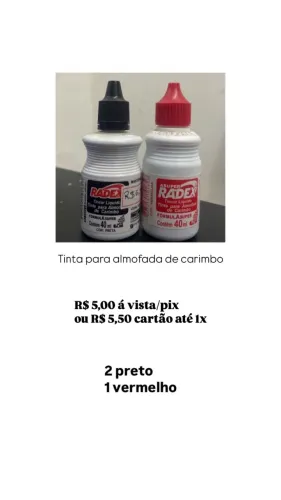 Tinta para almofada de carimbo