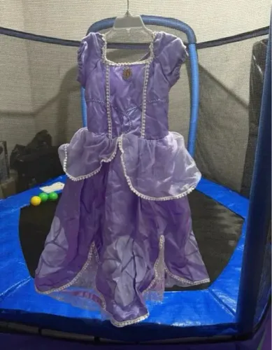 Vestido fantasia princesinha Sofia da Disney T 7/8
