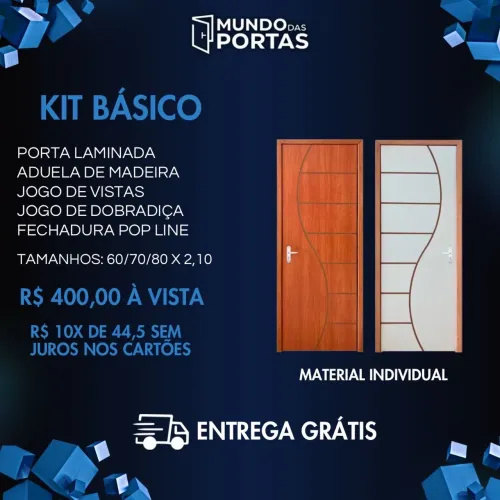 Kit Básico de Porta Laminada Completo