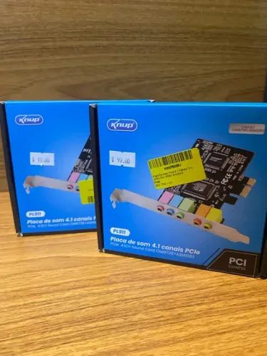 Placa de Som 4.1 Canais PCIe Knup NOVA!