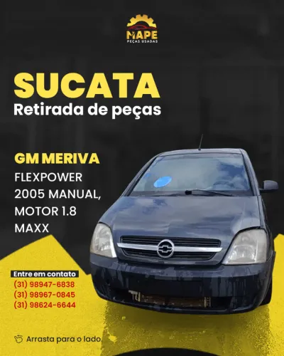 Sucata Meriva 1.8 flex 2005
