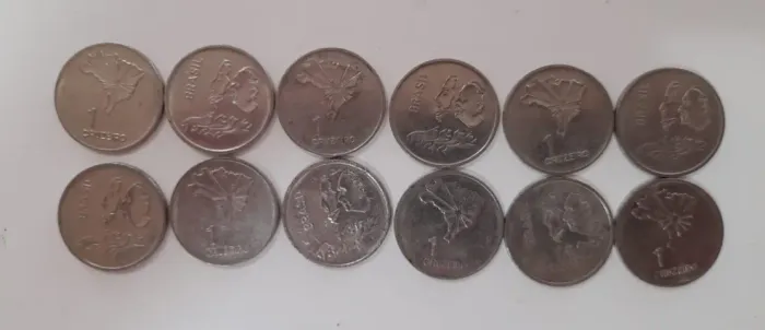 12 Moedas Brasil,1972,Sesquicentenário da Independência,Em Bom Estado