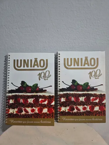 2 livros de receita - União 100 anos