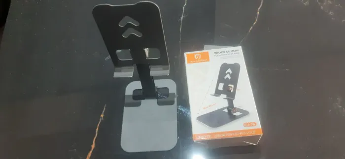 suporte de mesa para celular ou tablet - metal - já é o preço final