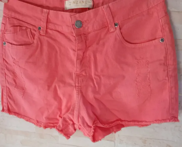 Short Jeans Coral - ZinZane - Tamanho M