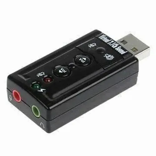 Placa Adaptador De Som Usb 7.1 Canais 3d Áudio Computador, Pc, Notebooks, Ps3