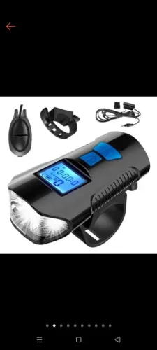 Farol Bike Multifuncional com Velocímetro e Buzina