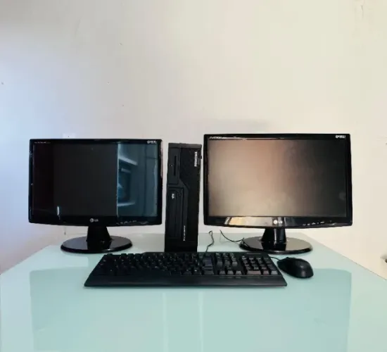 Computador Completo i7 estação de estudos, trabalho, empresas, com monitores de 19 e 20