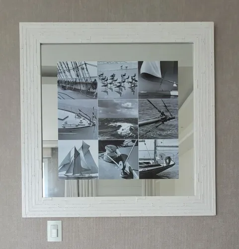 Quadro de Parede Decorativo Náutico com Moldura - Mystic Seaport