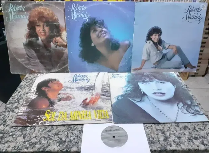 05 Lps + 01 Compacto - Roberta Miranda - discos de vinil