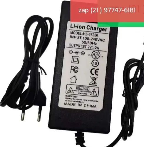 Carregador de bateria litio 60v novo