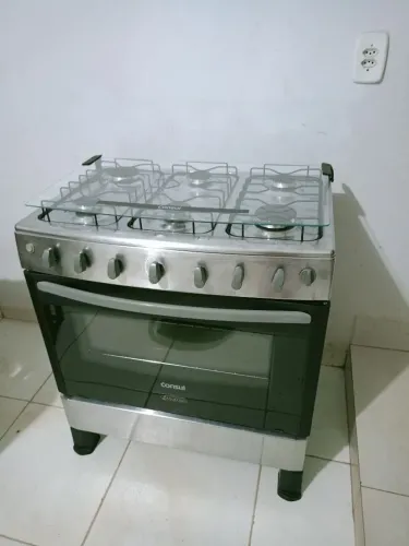 Fogão 5 bocas inox entrego