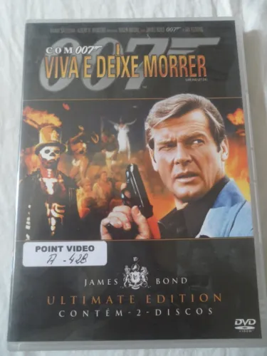 DVD duplo Com 007 Viva e Deixe Morrer Ultimate Edition de locadora